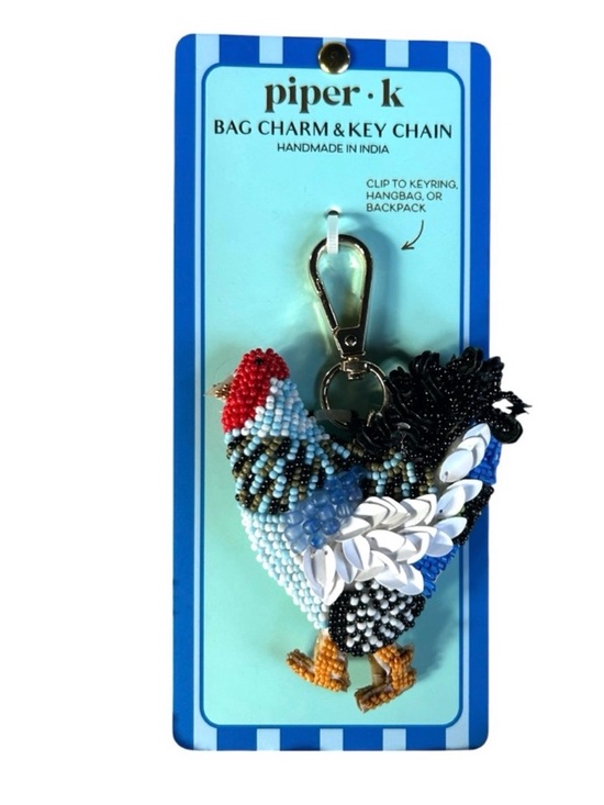 Haute Hippie Accessories - NWT ⚜️💙⚜️ Haute Hippie Beautiful Rooster Bag Charm Keychain